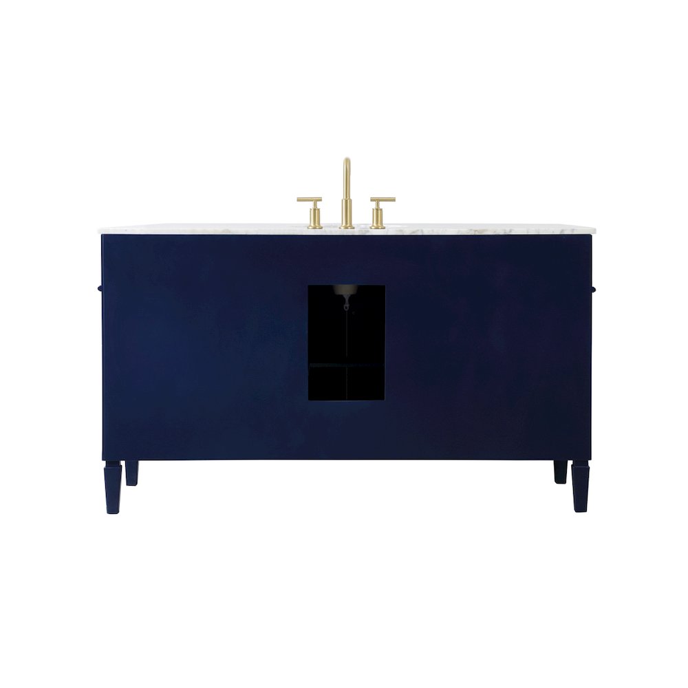 60 inch Single bathroom vanity in blue