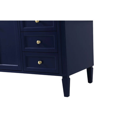 60 inch Single bathroom vanity in blue
