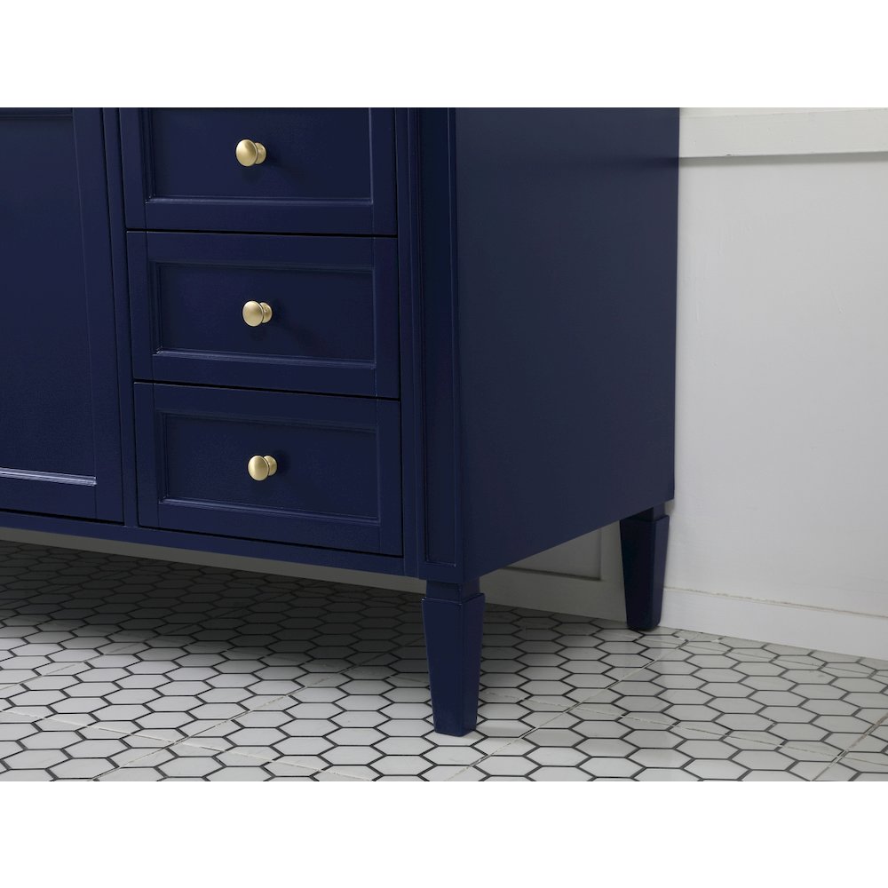 60 inch Single bathroom vanity in blue