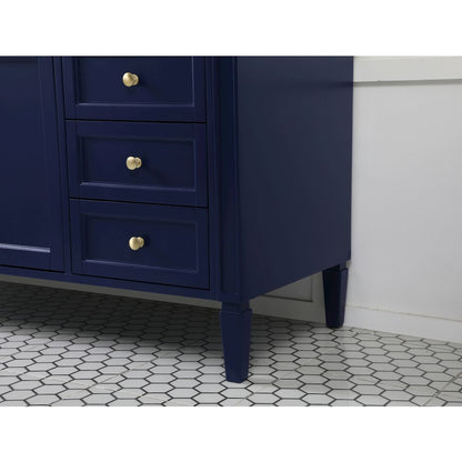 60 inch Single bathroom vanity in blue