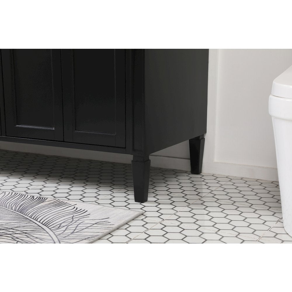 60 inch double bathroom vanity in Black