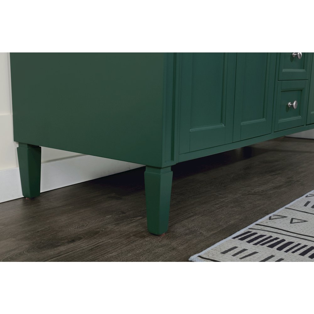 60 inch double bathroom vanity in green