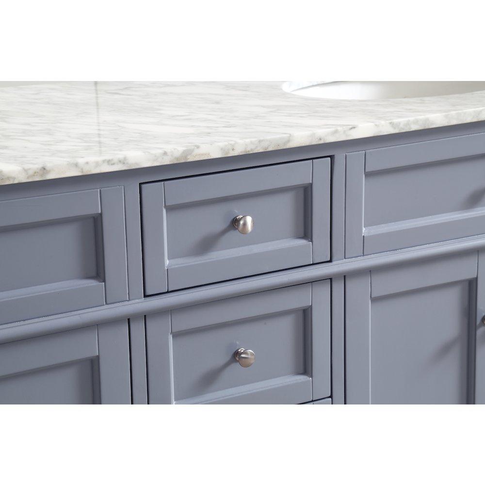 60 In. Double Bathroom Vanity Set In Grey