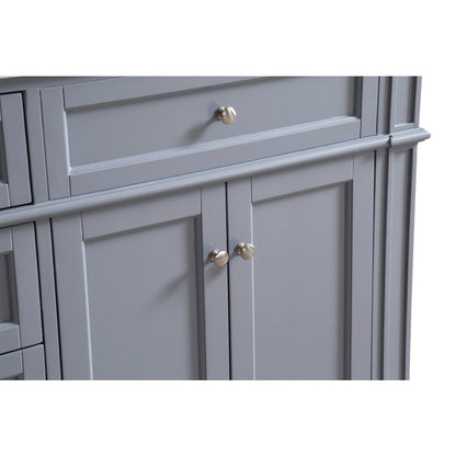 60 In. Double Bathroom Vanity Set In Grey