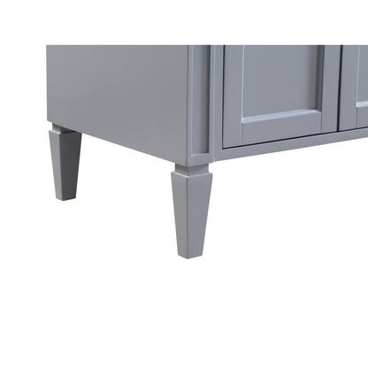 60 In. Double Bathroom Vanity Set In Grey