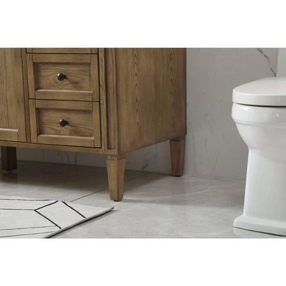 60 inch Single bathroom vanity in driftwood