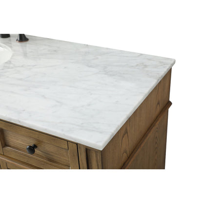 60 inch Single bathroom vanity in driftwood