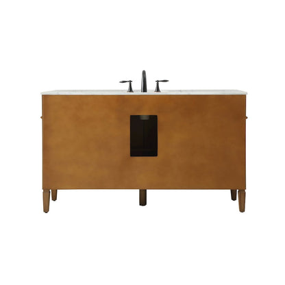 60 inch Single bathroom vanity in driftwood