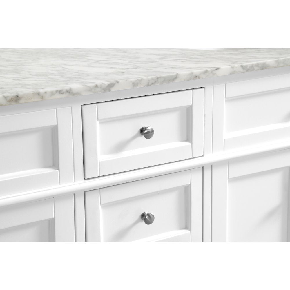 60 In. Double Bathroom Vanity Set In White