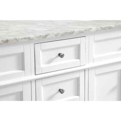 60 In. Double Bathroom Vanity Set In White