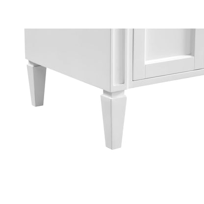 60 In. Double Bathroom Vanity Set In White
