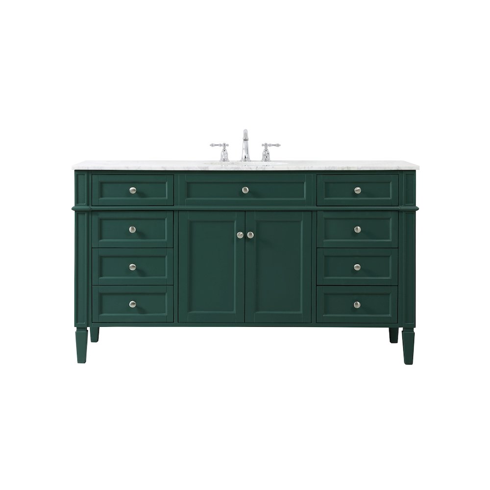 60 inch Single bathroom vanity in green