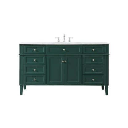 60 inch Single bathroom vanity in green