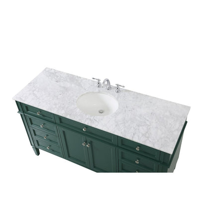 60 inch Single bathroom vanity in green