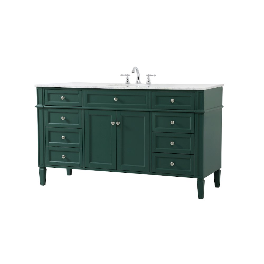 60 inch Single bathroom vanity in green