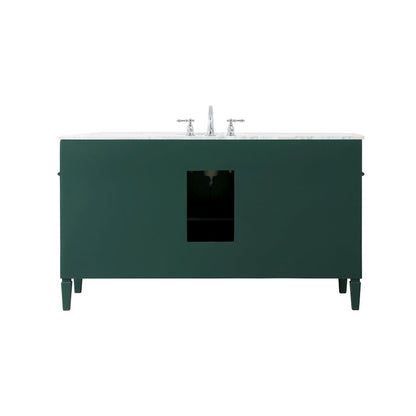60 inch Single bathroom vanity in green