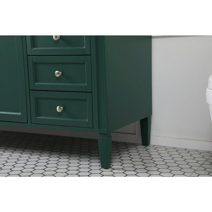 60 inch Single bathroom vanity in green