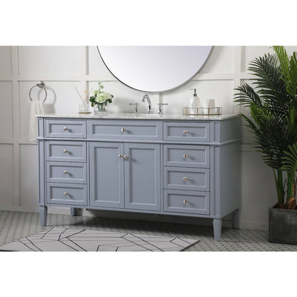 60 inch Single bathroom vanity in grey