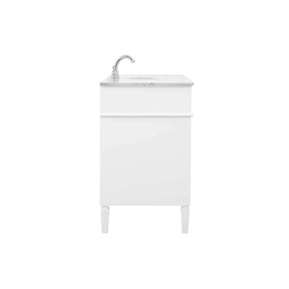 60 inch Single bathroom vanity in white
