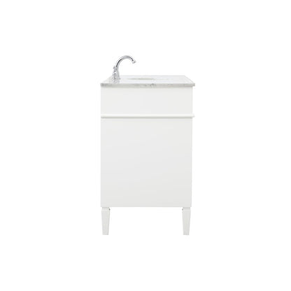 60 inch Single bathroom vanity in white