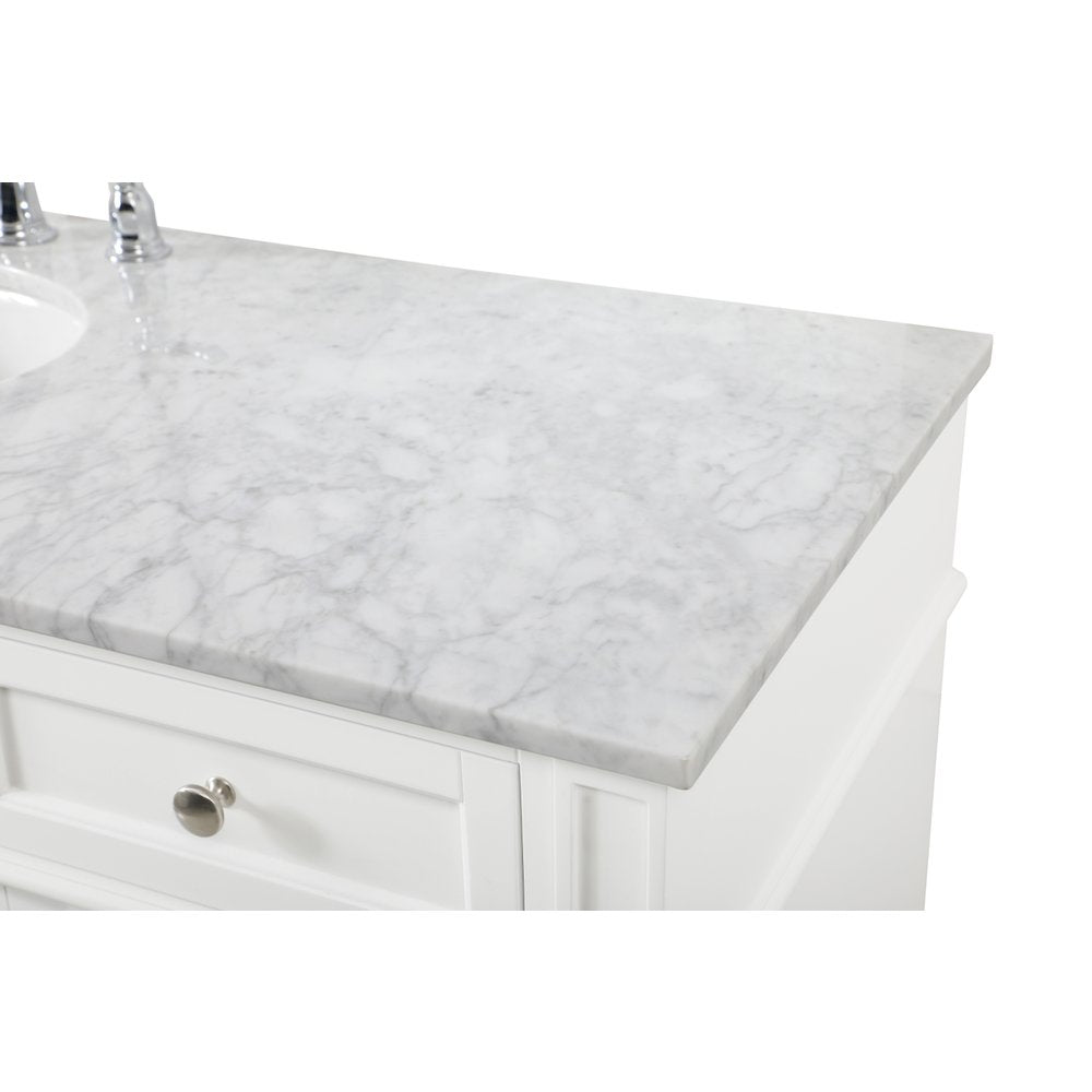 60 inch Single bathroom vanity in white