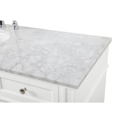 60 inch Single bathroom vanity in white