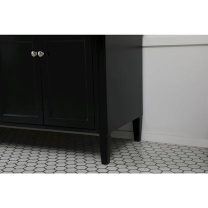72 inch double bathroom vanity in black