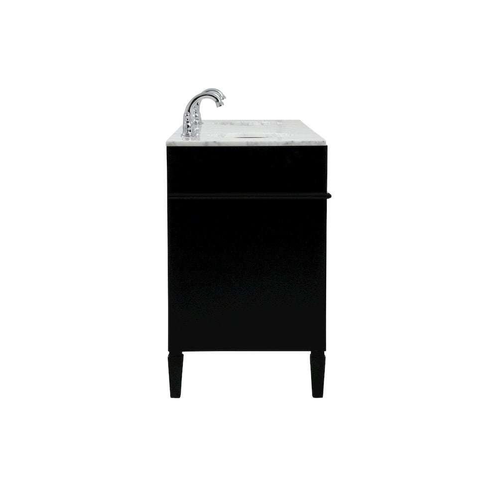 72 inch double bathroom vanity in black