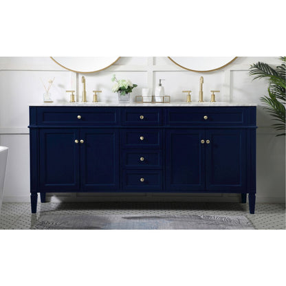 72 inch double bathroom vanity in blue