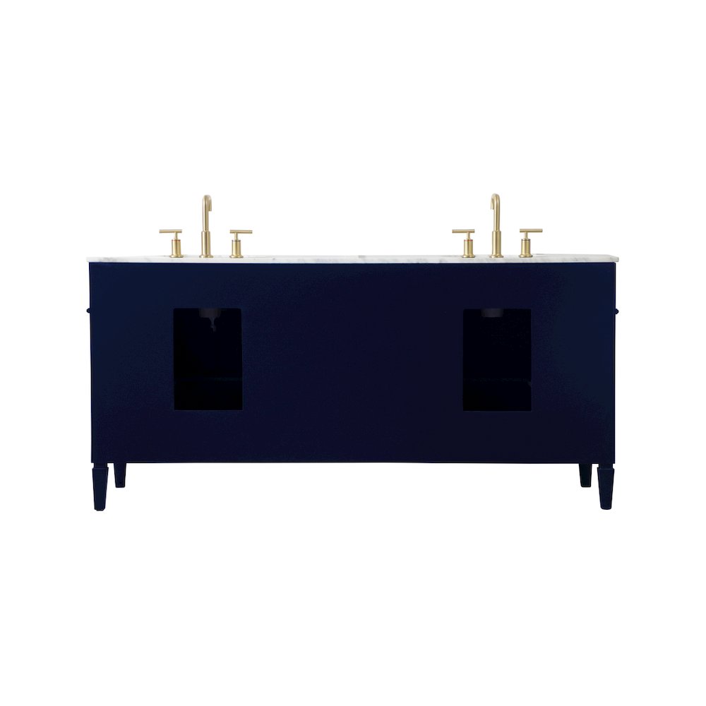 72 inch double bathroom vanity in blue