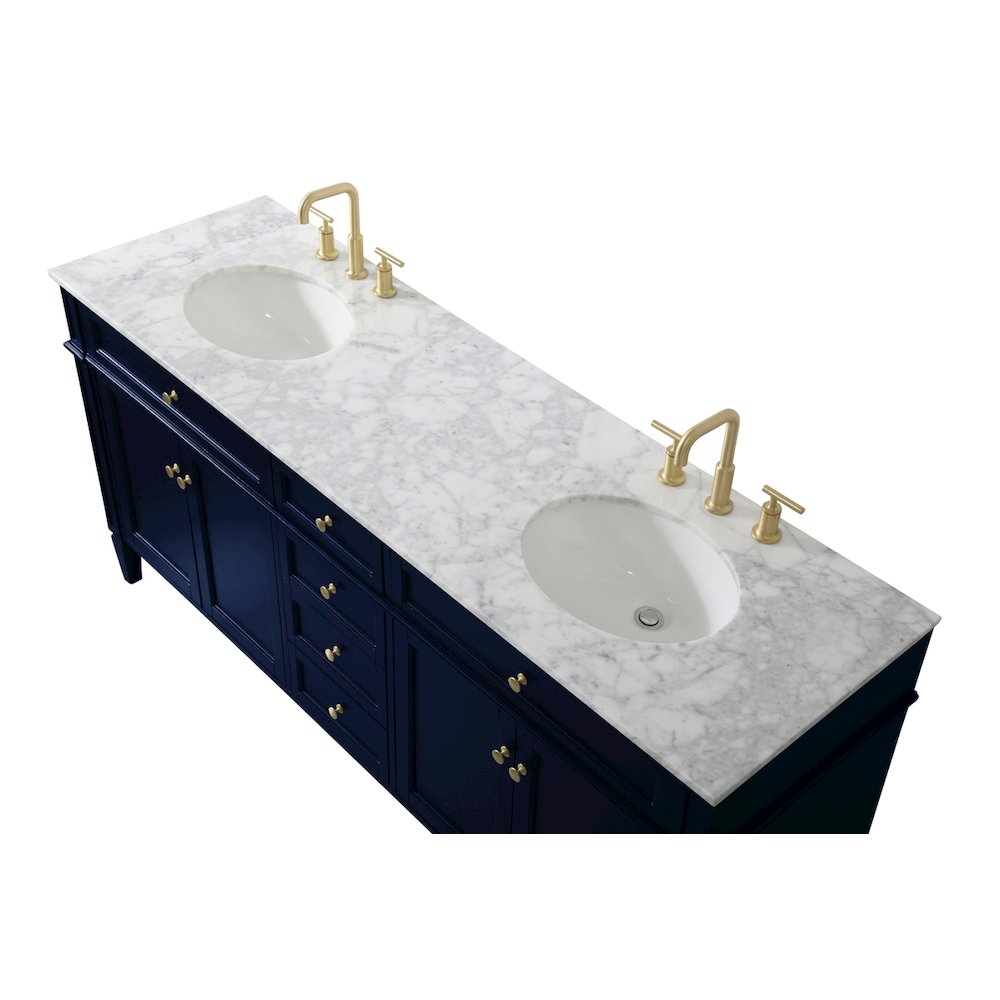 72 inch double bathroom vanity in blue