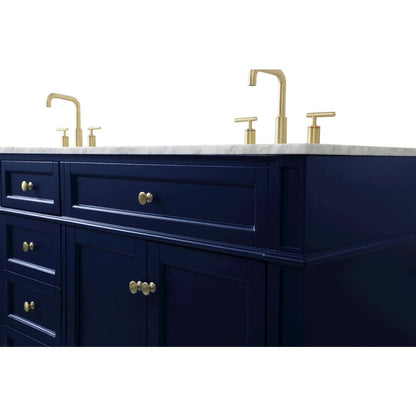 72 inch double bathroom vanity in blue