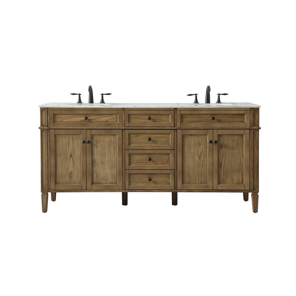 72 inch double bathroom vanity in driftwood