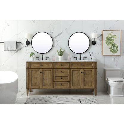 72 inch double bathroom vanity in driftwood