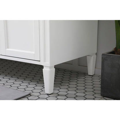 72 inch double bathroom vanity in white