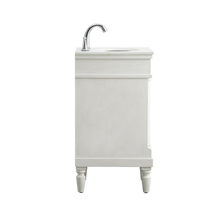 18 inch Single Bathroom vanity in antique white