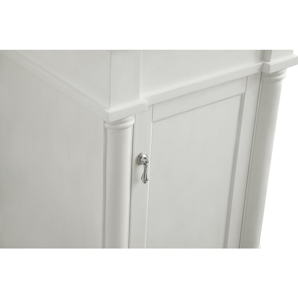 18 inch Single Bathroom vanity in antique white