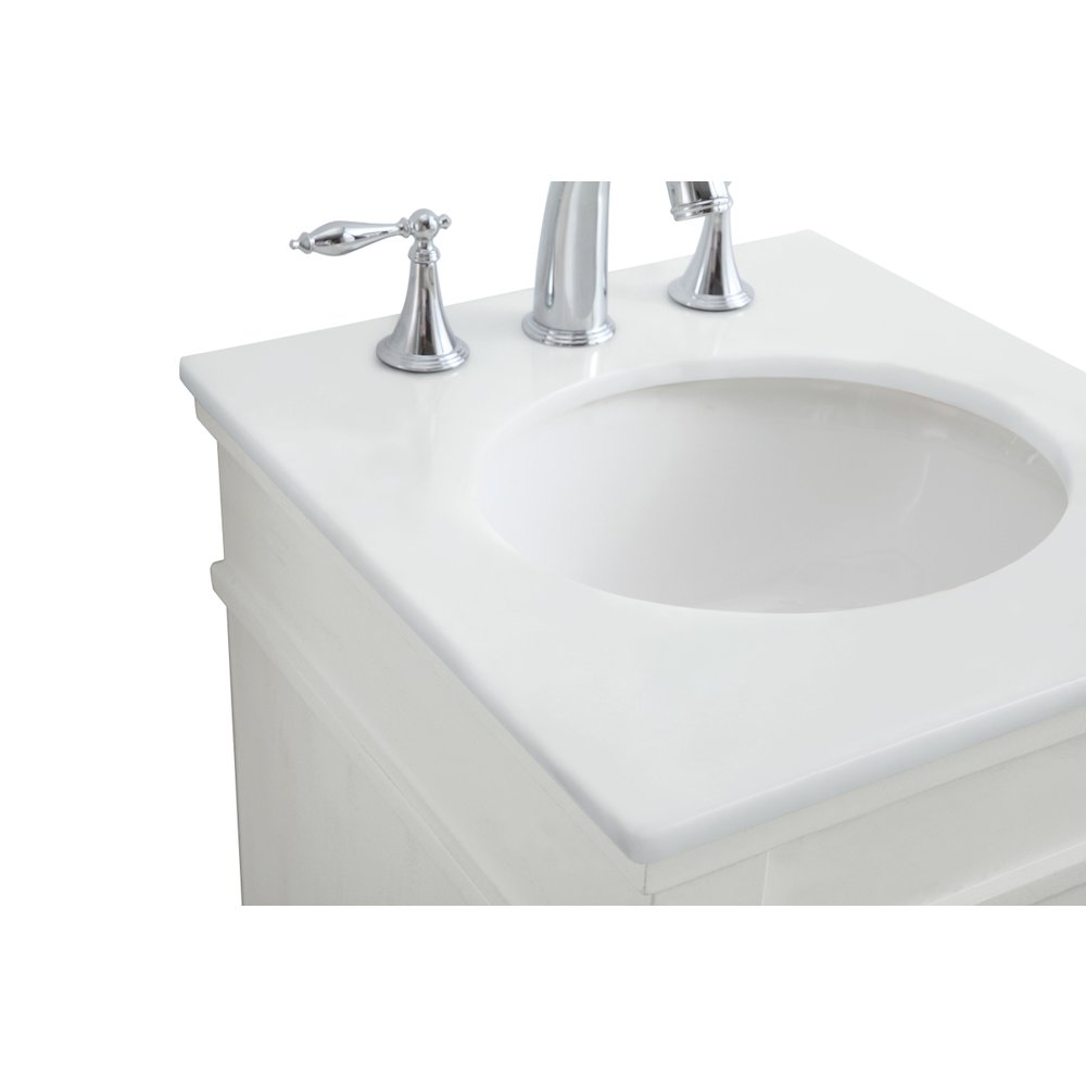 18 inch Single Bathroom vanity in antique white