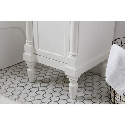 18 inch Single Bathroom vanity in antique white