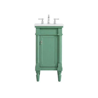 18.5 inch Single Bathroom vanity in vintage mint