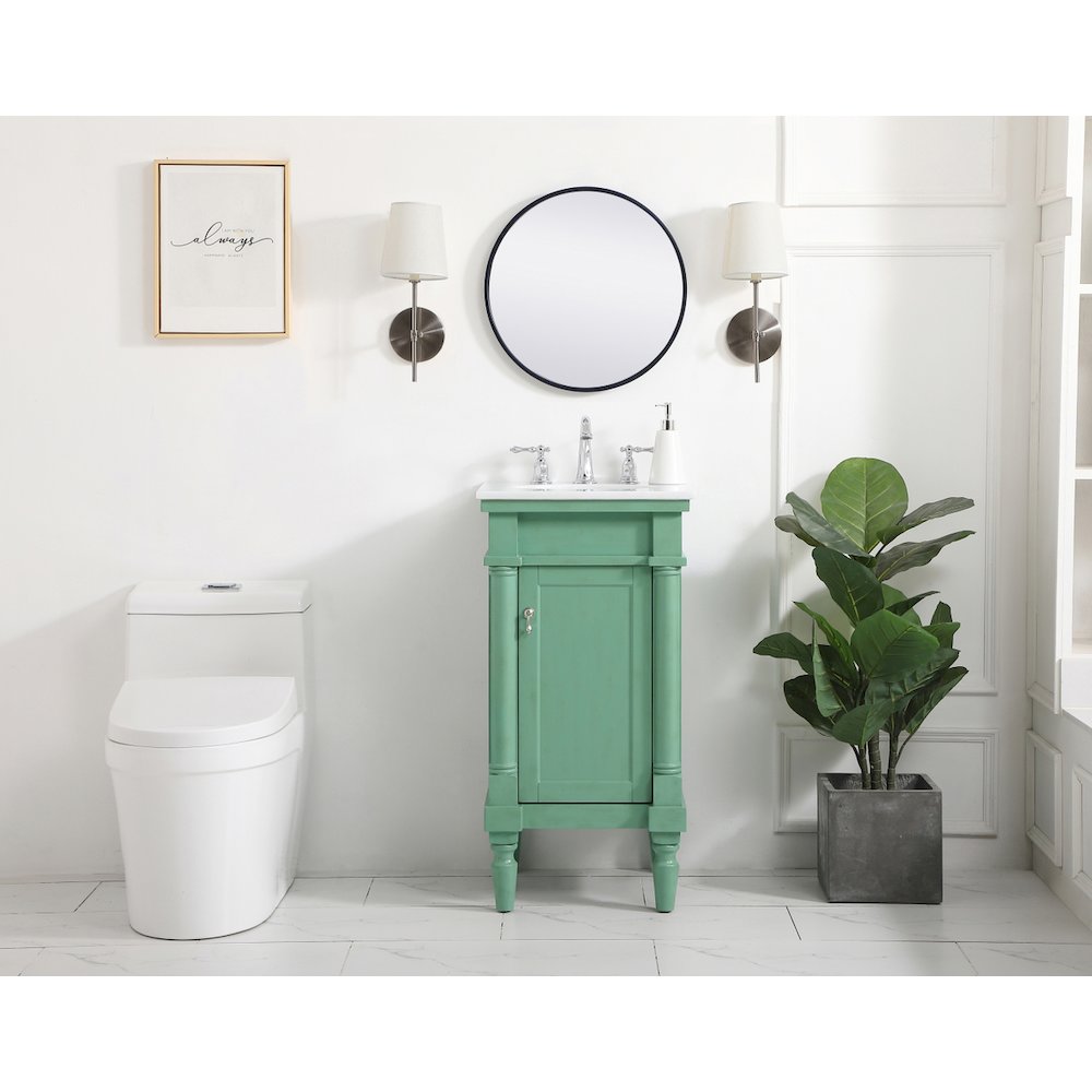 18.5 inch Single Bathroom vanity in vintage mint