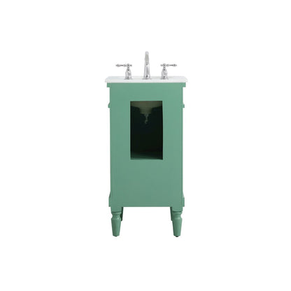 18.5 inch Single Bathroom vanity in vintage mint