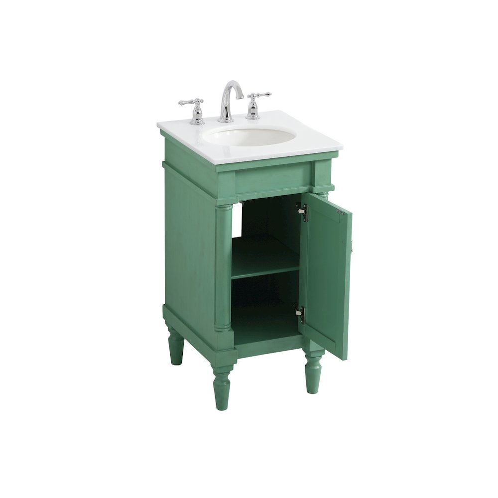 18.5 inch Single Bathroom vanity in vintage mint