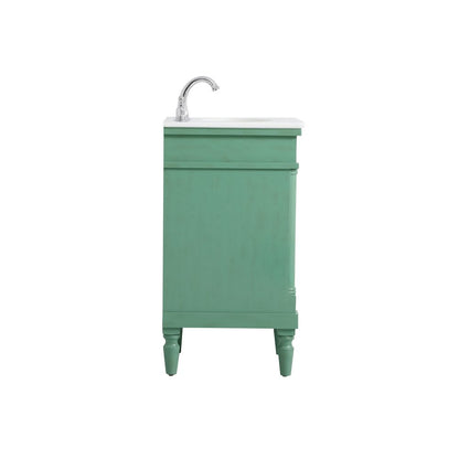 18.5 inch Single Bathroom vanity in vintage mint