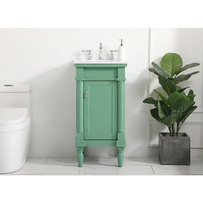 18.5 inch Single Bathroom vanity in vintage mint