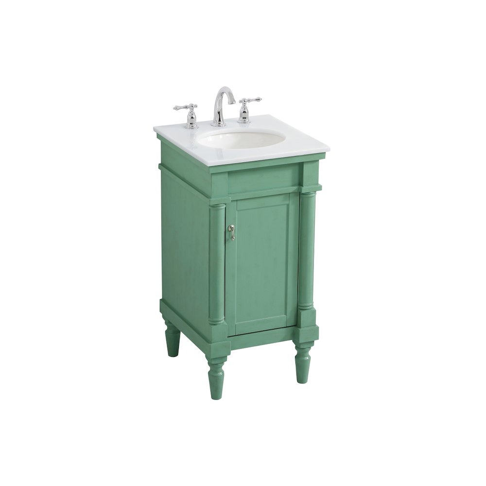 18.5 inch Single Bathroom vanity in vintage mint