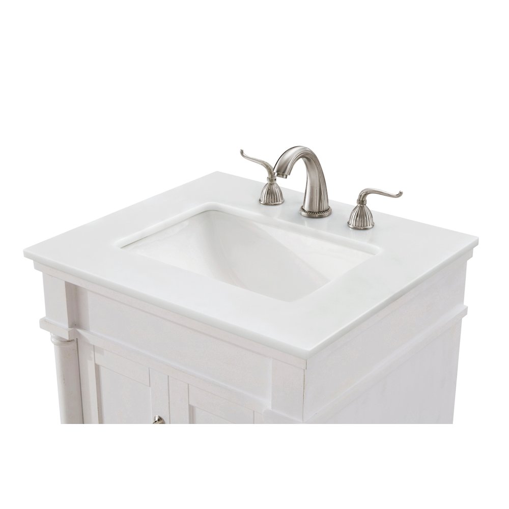 24 inch Single Bathroom vanity in Antique White