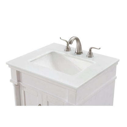 24 inch Single Bathroom vanity in Antique White