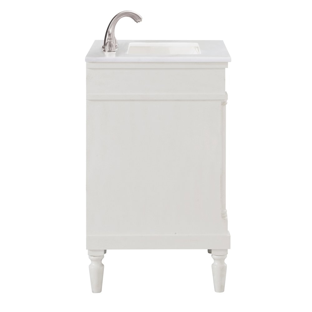 24 inch Single Bathroom vanity in Antique White