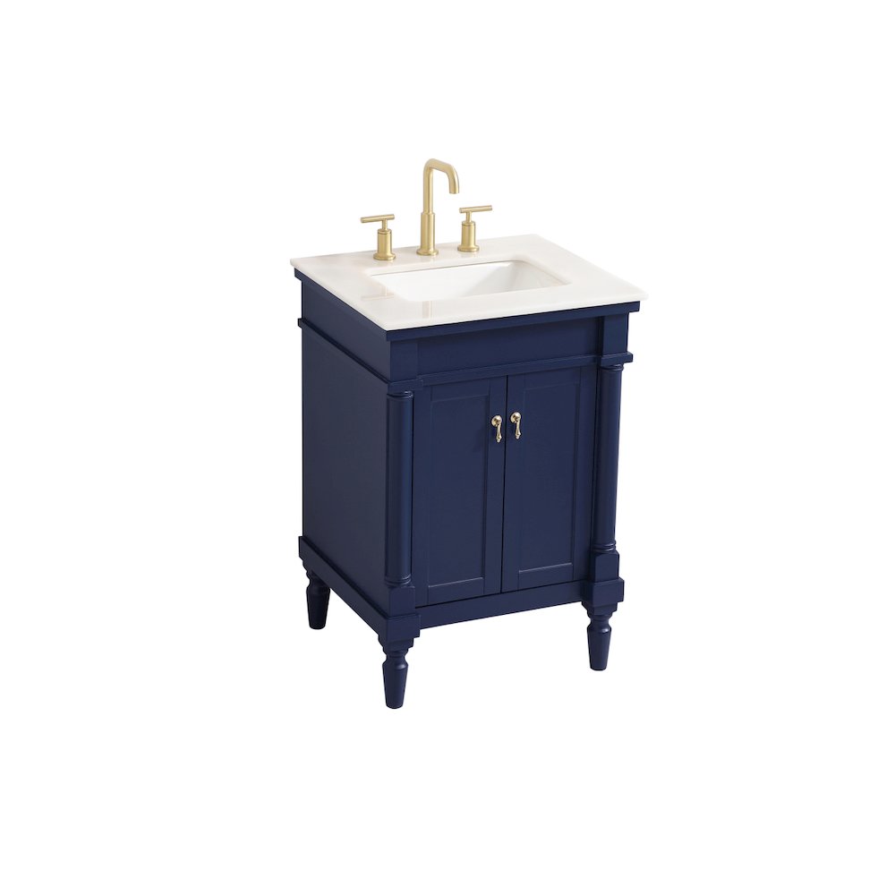 24 inch Single bathroom vanity in blue